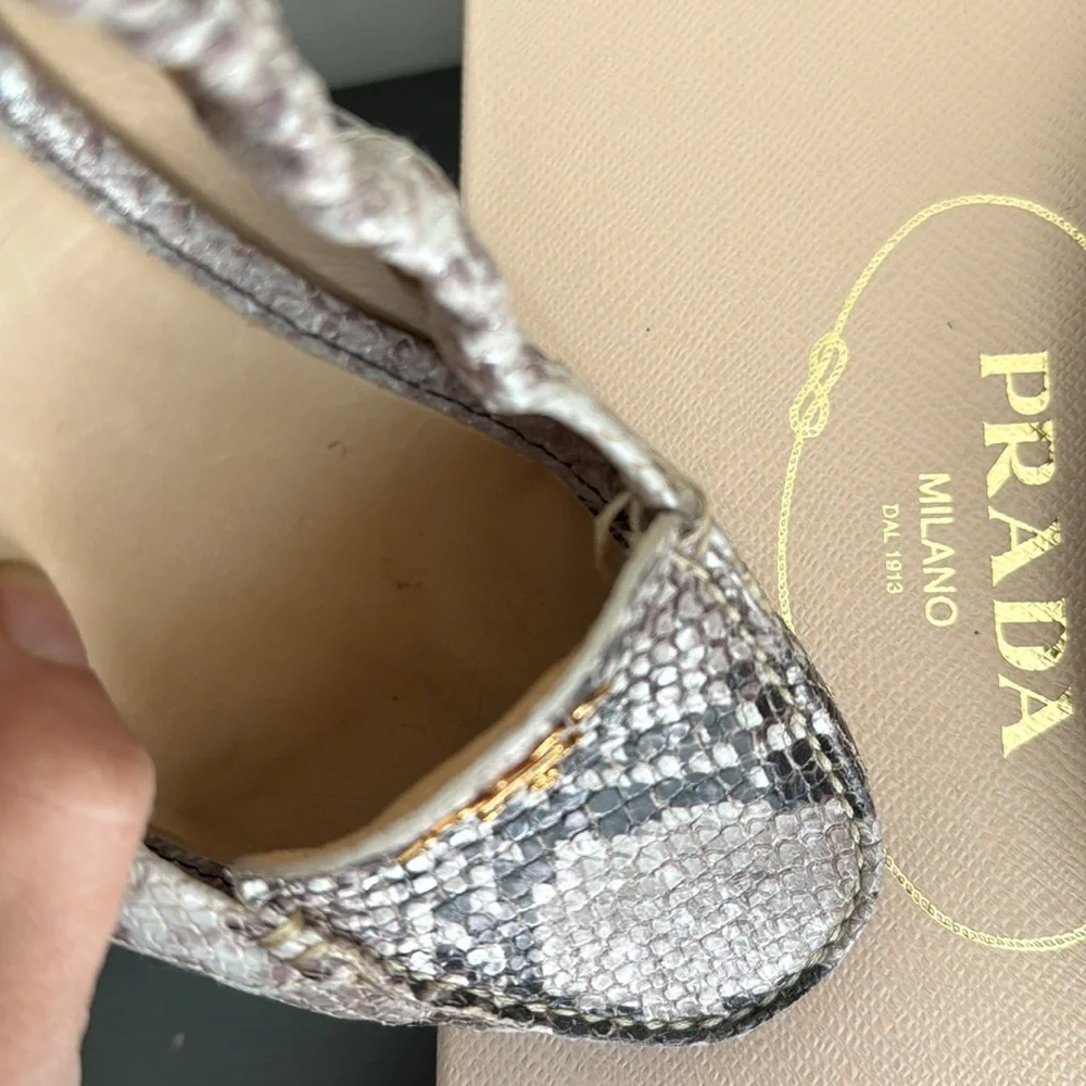 Prada snakeskin  loafers size 36.5 - Picture 3 of 3